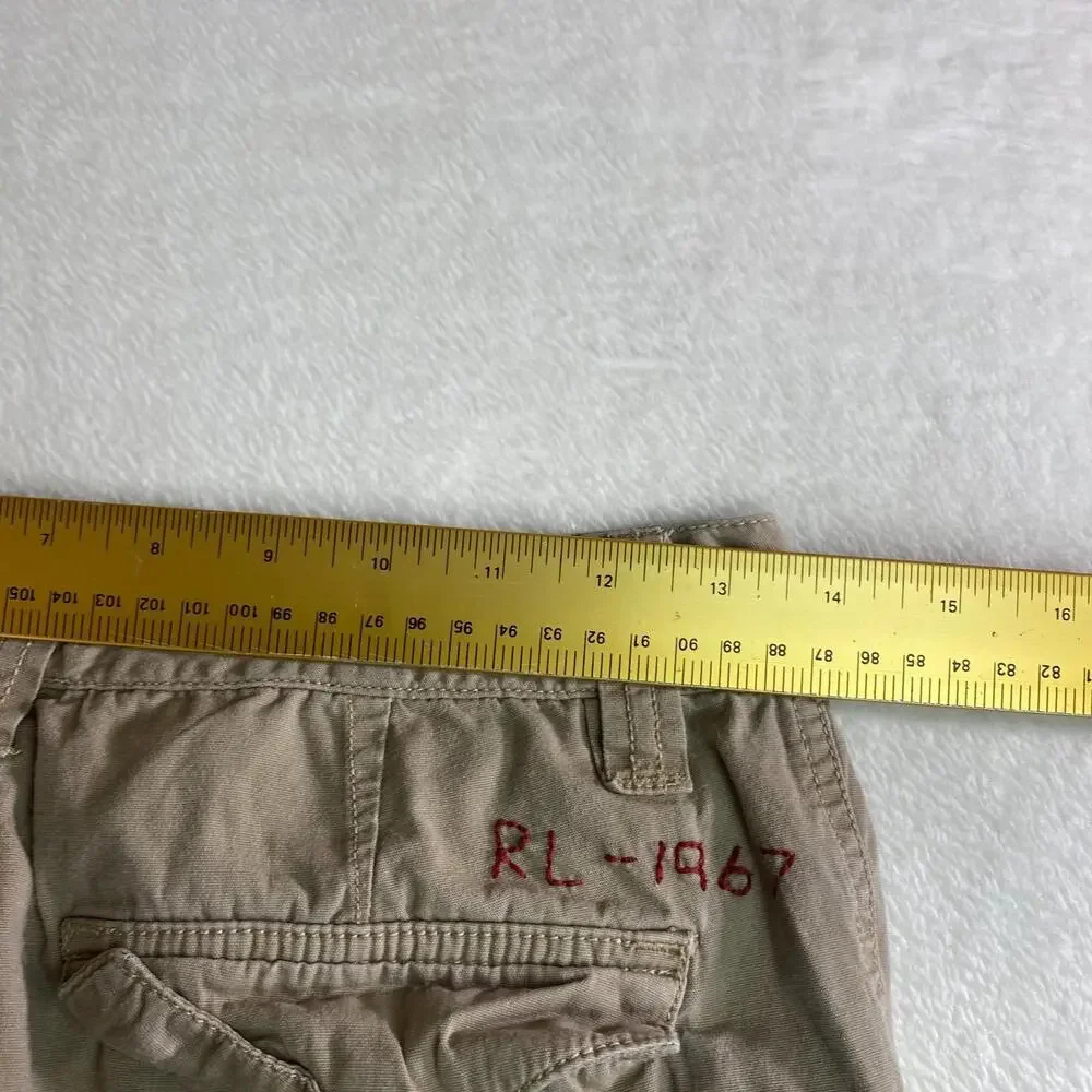 Ralph Lauren Polo RL 1967 Cargo‎ Pants Boys 16 27x28.5 Khaki Beige Flat Front